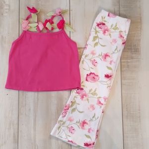 🌸🌺 Beautiful rosette top and leggings set